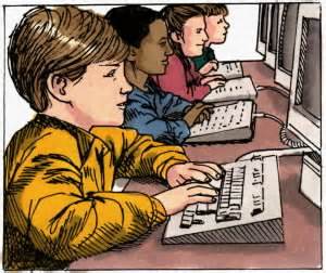 children with computer